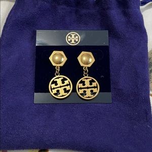 Tory Burch Circle Logo Earrings